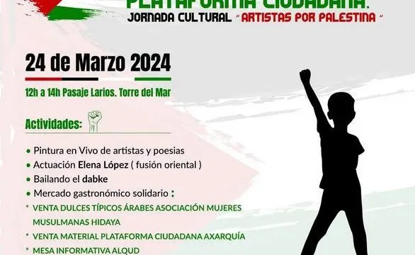La Plataforma Ciudadana Axarquía con Palestina llevó a cabo una Jornada Cultural solidaria