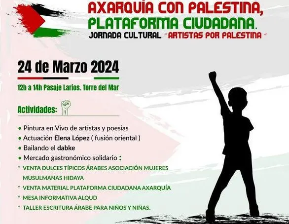 La Plataforma Ciudadana Axarquía con Palestina llevó a cabo una Jornada Cultural solidaria
