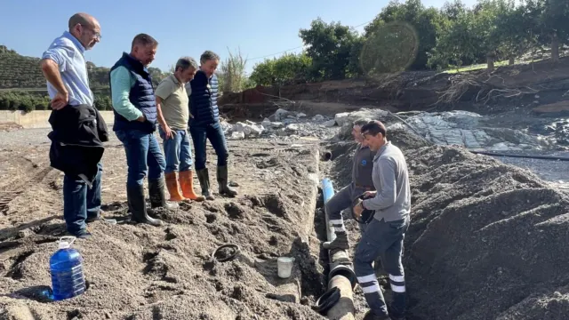 En marcha la reparación de las infraestructuras hídricas de la Axarquía dañadas por la DANA