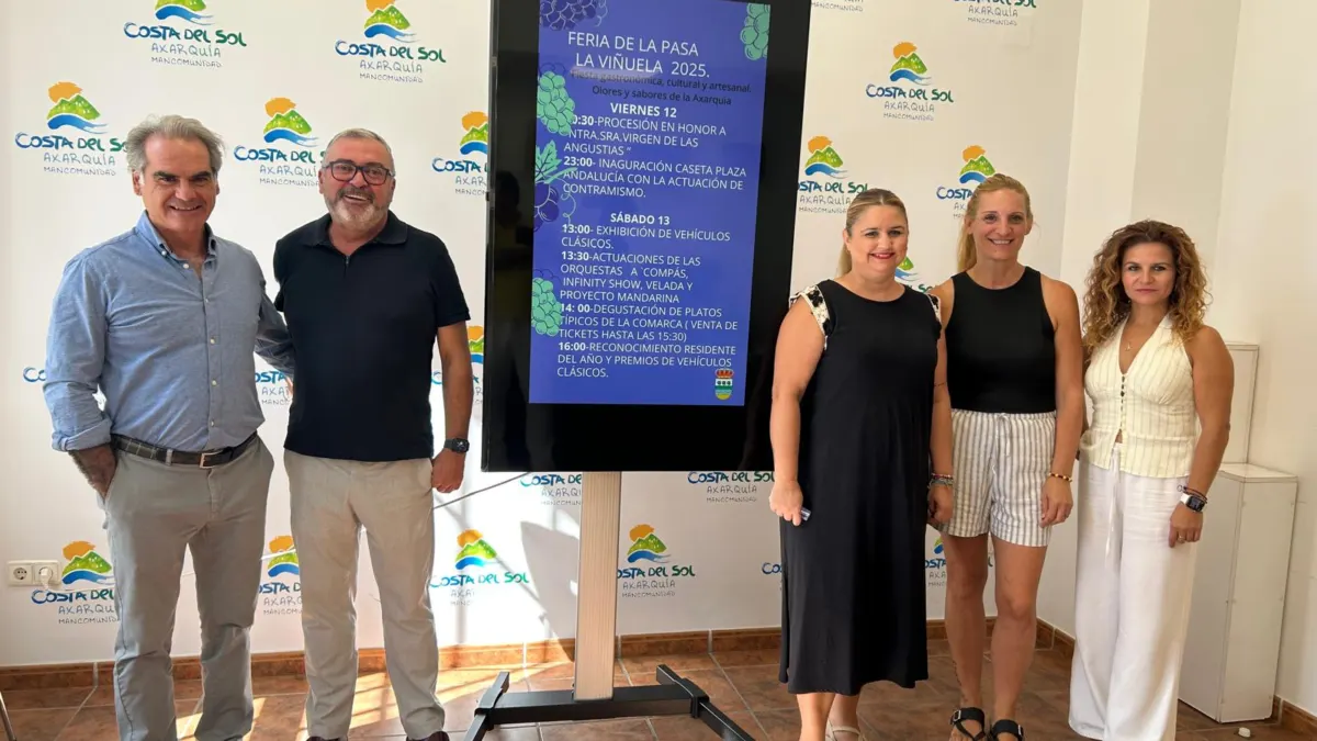 La Viñuela celebra la Feria de la Pasa con un homenaje a los aromas y sabores de la Axarquía