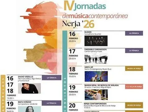 Nerja celebra las IV Jornadas de Música Contemporánea en varias sedes