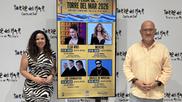 La Feria de Torre del Mar 2026 apuesta por Merche, Los Chunguitos, Daviles de Novelda y Elsa Ríos