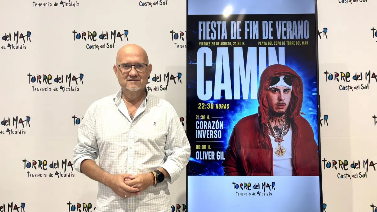 Camin, Corazón Inverso y Oliver Gil protagonizarán la Fiesta Fin de Verano de Torre del Mar