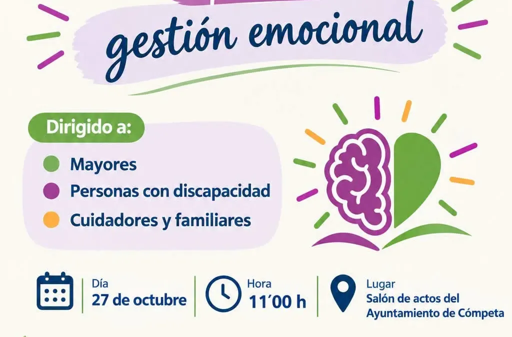 Cómpeta acoge este 27 de octubre un taller de gestión emocional para mayores y cuidadores
