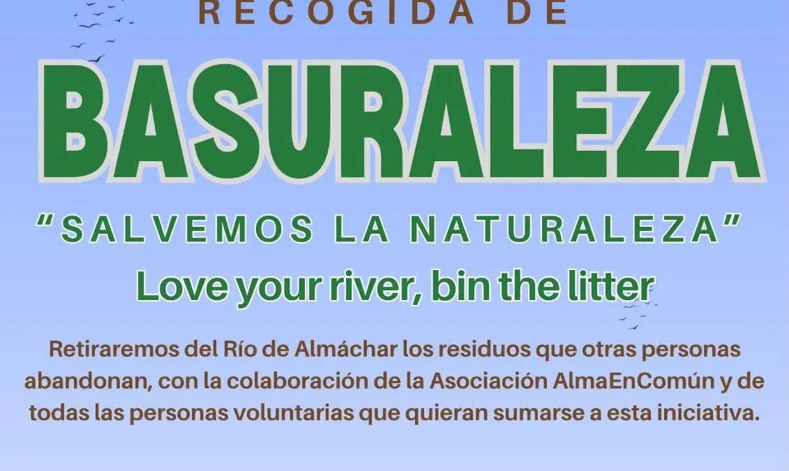 El Ayuntamiento de Almáchar y AlmaEnComún impulsan una recogida de residuos bajo el lema 'Salvemos la naturaleza'