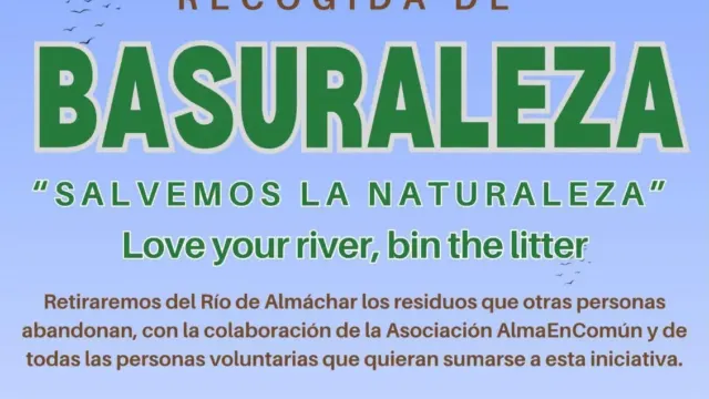 El Ayuntamiento de Almáchar y AlmaEnComún impulsan una recogida de residuos bajo el lema 'Salvemos la naturaleza'
